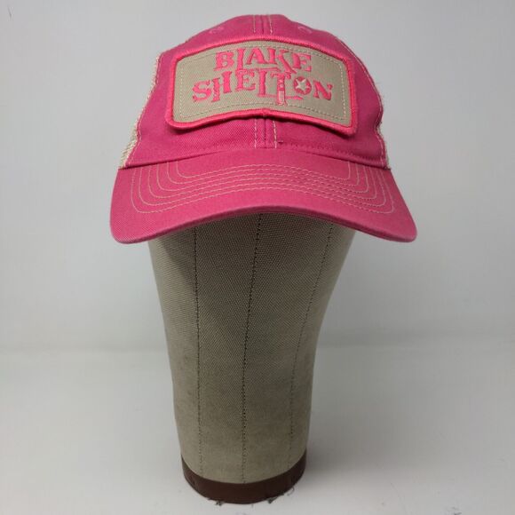 Blake Shelton Womens Snapback Mesh Back Hat Pink Adjustable Embroidered Logo - Picture 2 of 11